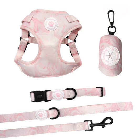 Essential Step-in Dog Harness Bundle - Strawberry Swirl - The Neutral Dog Company
