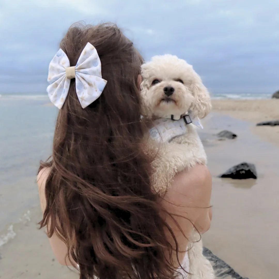Hair Bow - Seaside Serenity - The Neutral Dog Company