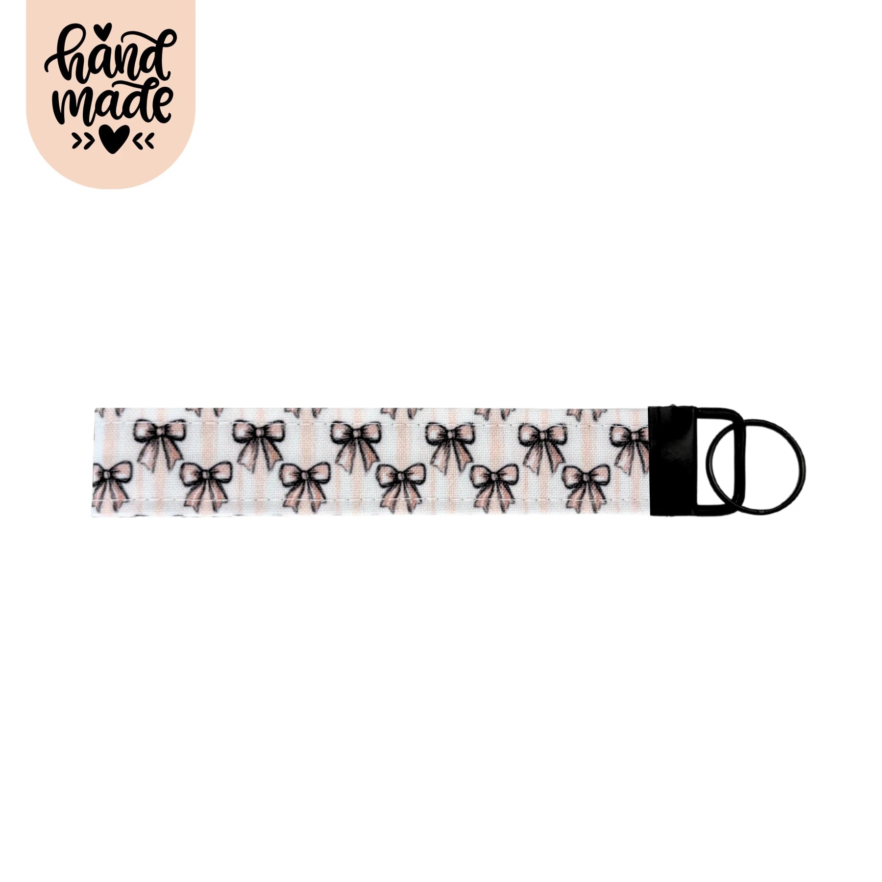 Key Wristlet - Biscotti Bows - The Neutral Dog Company