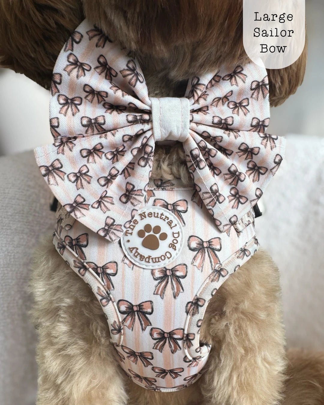 Sailor Bow - Biscotti Bows - The Neutral Dog Company