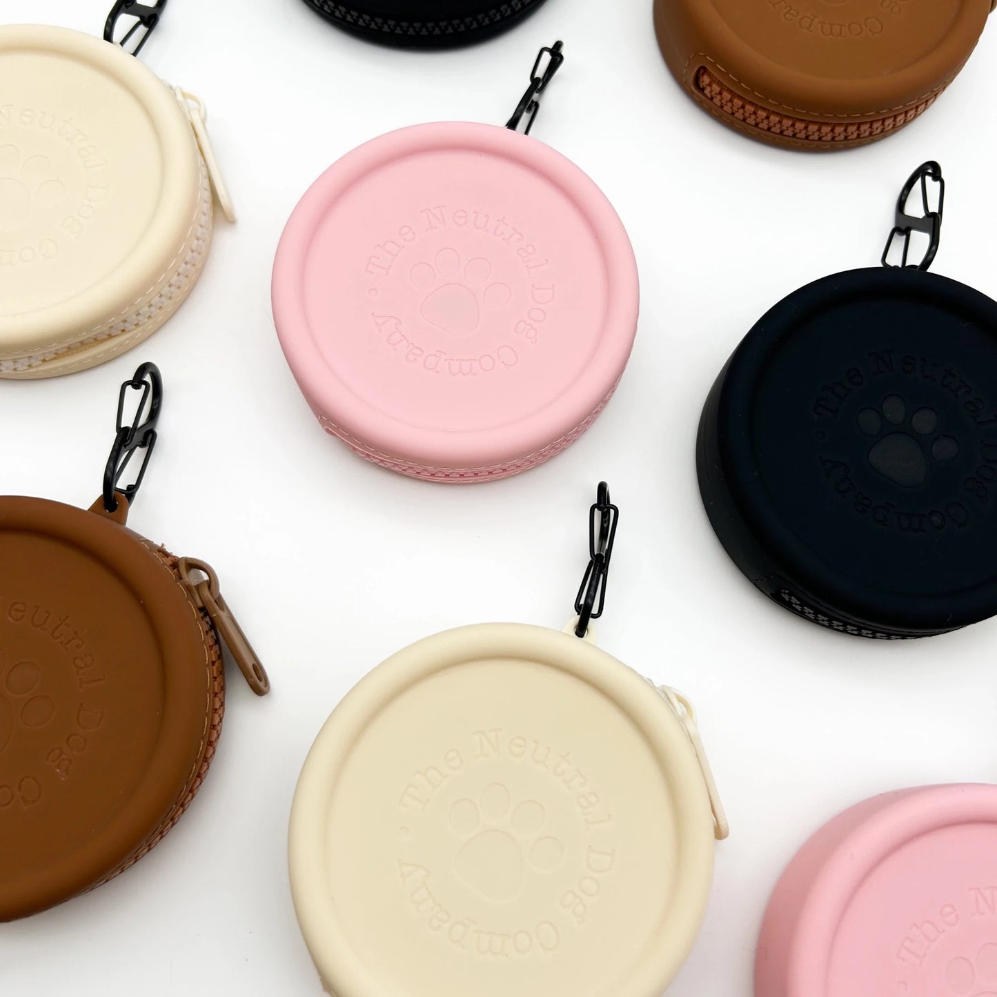 Silicone Treat Pouch - Black - The Neutral Dog Company