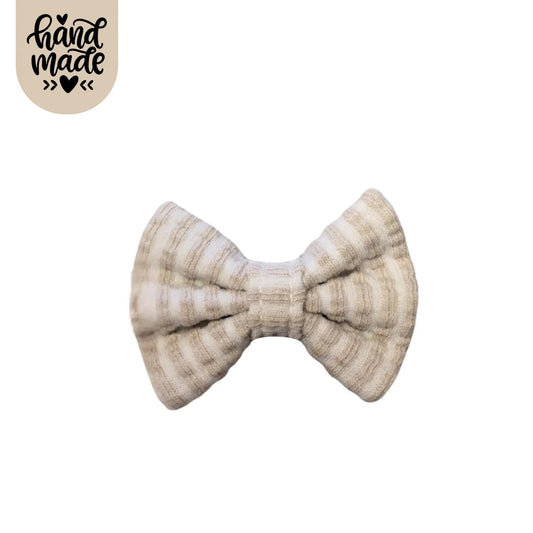 Small Bow Clip - Sea Breeze - Sand - The Neutral Dog Company